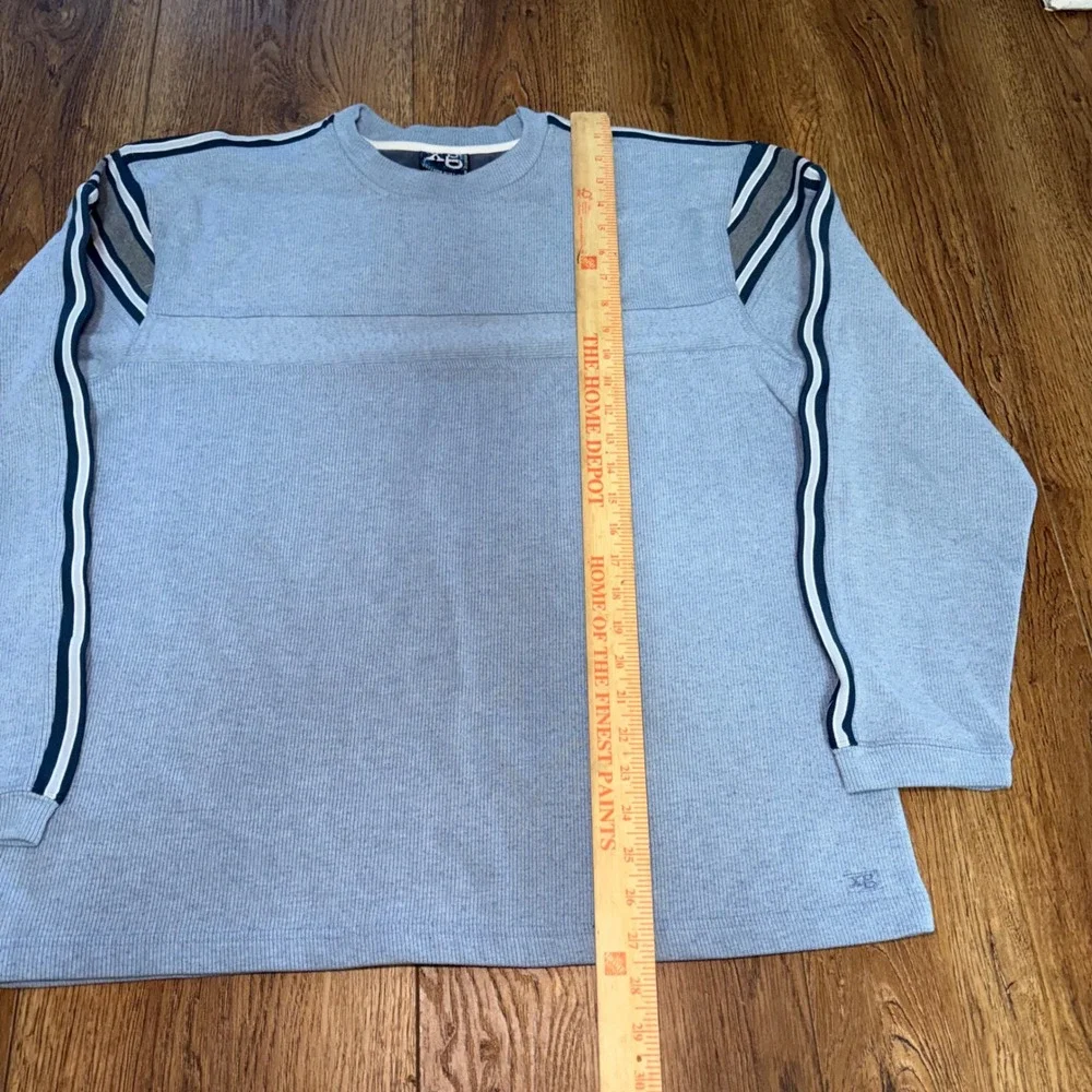 Y2K Xtreme Gear Long Sleeve Men's Size L Striped Sweater Grunge Skater XG Rugged